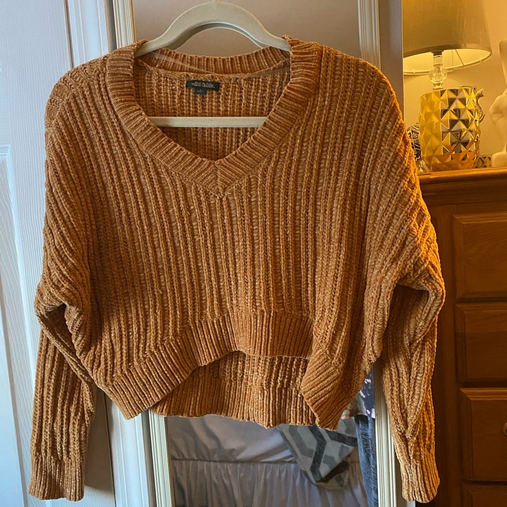 Velvet Cable Knit Sweater